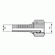 Série cylindrique BSPP DKOR - Cône 60° - Filetage Withworth - Femelle - Droit (DKOR) - 8 , 1/2" , 12.7 , 3-8-12x17 , 14-95