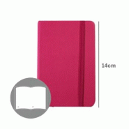SMARTD Bloc-notes 14x9cm rose semi-cuir 116 feuilles - 5608011028164