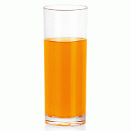 Verre tube réutilisable polycarbonate transparent 47cl Ø6,8x17,8cm - par 12