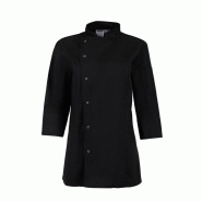 Whites Chefs Clothing Veste de cuisinier femme ajustée Whites noire taille S - S 5050984755293