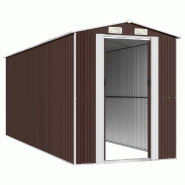 Abri de jardin Marron foncé 192x523x223 cm Acier galvanisé Modèle Atlas Office Modern - 8720845582241
