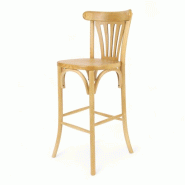 Bistromania - Chaise de bar HALLES - Bois d'orme clair - L41xP46xH109 cm - CLP004