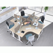Bureau Call-center 4 personnes avec panneaux acoustiques Bureau Call-center 4 personnes avec panneaux acoustiques