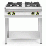 Cuisinière professionnelle à gaz 4 feux 19 kw sur soubassement ouve... - 227589