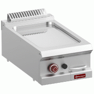 Diamond - Plaque de cuisson gaz lisse chrome dur, module 1/2 -Top- - réf. G7/PLCD4T-N - inox AKS-G7/PLCD4T-N