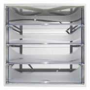 Exacompta Module ECOBOX 4 tiroirs Office blanc/cristal - transparent matière synthétique 228323D