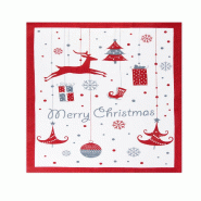 Excelsa Torchon Merry Christmas coton 50xH0,1x70 cm multicolore - multicolore textile 65432