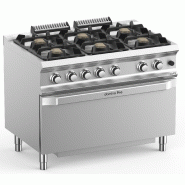 Feux vifs 6 feux MBM sur grand four gaz DOMINA PRO