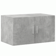 Helloshop26 - Armoire murale grise design moderne gain de place 70 x 42,5 x 40 cm en bois d'ingénierie gris béton 02_0049500 - gris Bois massif 3000