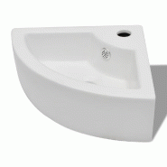 Helloshop26 - Lavabo avec trou de trop-plein 45 cm céramique blanc 02_0002491 - 3000099881532