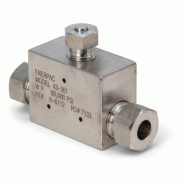 43301, Raccord à Très Haute Pression, Té manomètre, cône 0,38", orifice manomètre cône 0,25"