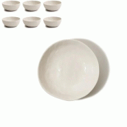 MAISON TILA ART DE RECEVOIR Maison Tila Bols de service 15cm, set de 6 pièces, Collection Coquille en porcelaine - blanc porcelaine 3760099522636