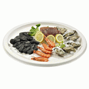 Nvase ECOLOMIQUE - 2 Pcs - Plateau traiteur rond pulpe blanc - 2400 ml, Ø240 mm, Hauteur: 23 mm - blanc Bagasse NVS8NPAPUC455