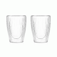 Ogo Living - Lot 2 tasses hera 35cl en verre borosilicate double paroi - 3256391045497