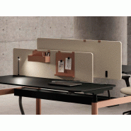 Panneau de séparation en tissu pour bureau individuel ou bench avec fixation