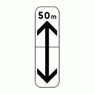 Panonceau complémentaire vertical - M8c bis