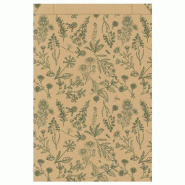 Pochettes cadeaux kraft lisse "herboriste" 18x6x35cm - par 150