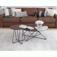 Ponto Table ronde design en noyer plaqué Ponto Table ronde design en noyer plaqué