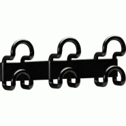 UNILUX Patère Murale Fil 3 Double Crochets Noir - 100340674