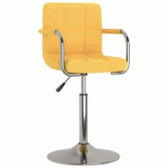 VidaXL Chaise De Salle à Manger Jaune Tissu - jaune 3087883 VidaXL Chaise De Salle à Manger Jaune Tissu - jaune 3087883