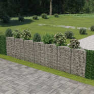 Vidaxl mur de gabion acier galvanisé 450 x 30 x 100 cm 143571
