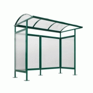 Abri bus mons / structure en acier / bardage en polycarbonate / avec banquette / 250 x 150 cm