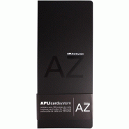 Apli Porte-cartes de visite 160 pochettes, coloris noir - noir papier A12114