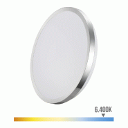 Applique Super Led 24W 2490Lm 6500K Ø38X6,2Cm Chrome Frame Edm - 8425998325713 Applique Super Led 24W 2490Lm 6500K Ø38X6,2Cm Chrome Frame Edm - 8425998325713