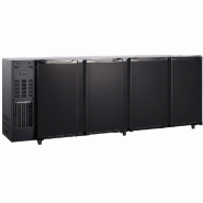 Arrière-bar réfrigéré noir 4 portes pleines température +2/+8 °c - ... - PFGB267