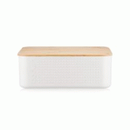 Boite à pain avec couvercle 29 cm en bambou blanc -  Rectangle Plastique Bodum 29.5x19.5 cm - blanc 0699965341398 Boite à pain avec couvercle 29 cm en bambou blanc -  Rectangle Plastique Bodum 29.5x19.5 cm - blanc 0699965341398
