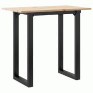 Décoshop26 - Table de salle à manger design industriel cadre en o 80 x 50 x 75,5cm bois de pin et acier DEC036795 - acier 3000261405672
