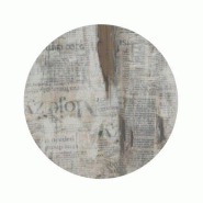 Emh Plateau de table professionnel rond Ø60 cm – décor spaper – stratifié moulé - gris BISPLATD60NEWSPPER