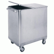 FRICOSMOS Conteneur à déchets en acier inoxydable avec couvercle et roues - Spécial boulangerie - inox COFRI002