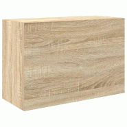 Helloshop26 - Armoire murale de bain 60 x 25 x 40 cm design pratique grand espace de rangement en bois d'ingénierie chêne sonoma 02_0051262 - Bois m