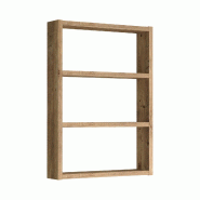Helloshop26 - Étagère de cuisine 3 niveaux 60 x 43 x 9 cm effet chêne rustique 03_0006970 - 3001854947760