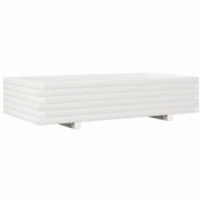 Helloshop26 - Jardinière bac lit surélevé plantes fleurs terrasse jardin 110 x 60 x 26,5 cm bois de pin massif blanc 02_0037366 - 3000214240381 Helloshop26 - Jardinière bac lit surélevé plantes fleurs terrasse jardin 110 x 60 x 26,5 cm bois de pin massif blanc 02_0037366 - 3000214240381