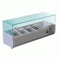 KBS Gastrotechnik Réfrigérateur KBS en verre droit 40 litres 1200x395x435 mm GN 1/3 230 Volt - 340120