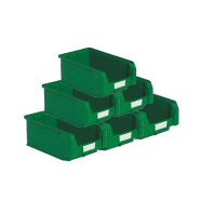 Lot de 21 bacs à bec plastique 9.4l vert