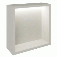 Présentoir Cage noyer clair avec LED 38,4x14,5x38,4cm