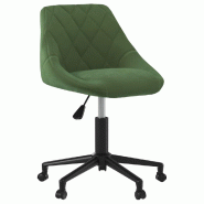 VidaXL Chaise pivotante de salle à manger Vert foncé Velours Modèle Évasion Moderne - 8720286755631