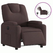 VidaXL Fauteuil inclinable électrique Marron foncé Tissu Modèle Gervessa - 3204349