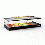 Vitrine chauffante LOGIC - Bain marie - 4 bacs GN 1/3 | Sayl Barcelona