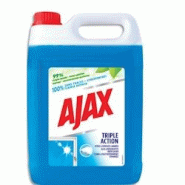 AJAX Bidon 5 Litres Nettoyant vitres et surfaces modernes Bleu 3en1 anti-traces, dégraissant, anti-goutte - 6353900 AJAX Bidon 5 Litres Nettoyant vitres et surfaces modernes Bleu 3en1 anti-traces, dégraissant, anti-goutte - 6353900