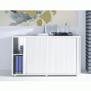 Armoire à rideaux démontable en bois mélaminé - MDD - 160, Blanc pastel_0