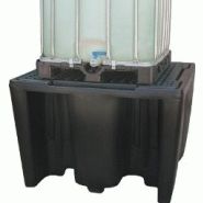 Bac de rétention en polyéthylène PEHD 1100 litres - pour cubitainer avec caillebotis amovibles