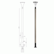 Colonne lumineuse Lady XL - LED 26.7W - Bois, acier et aluminium anodisé - 4 m - Éclairage public_1