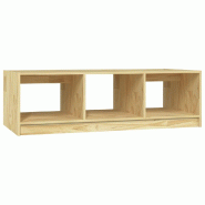 Décoshop26 - Table basse de salon avec compartiment ouvert 110 x 50 x 34 cm bois de pin massif non traité DEC036984 - Bois massif 3000263033002