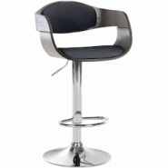 Décoshop26 - Tabouret de bar x1 design scandinave en PVC noir et structure en bois couleur gris 10_0005040 - gris 3000252426440 Décoshop26 - Tabouret de bar x1 design scandinave en PVC noir et structure en bois couleur gris 10_0005040 - gris 3000252426440
