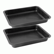 Ensemble de 2 Plats à four XXL 40 x 29 x 6 cm Zenker Special Cooking - noir métal 3176239934557