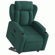 Fauteuil inclinable vert foncé tissu Modèle Quelmora - 8721012169760